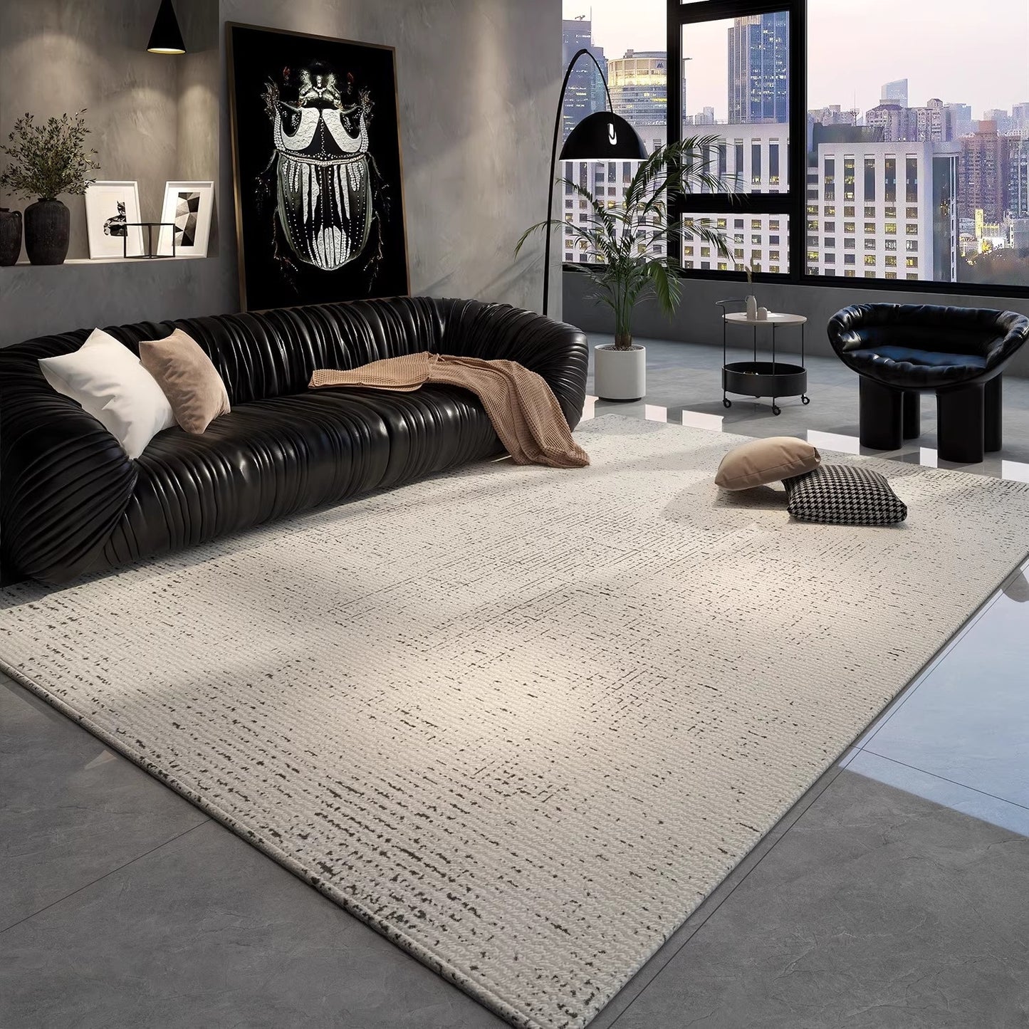 Simple Household Stain-resistant Non-slip Crystal Velvet Carpet