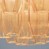 Prismatico 91 Elements Amber Compact Glass Flushmount 25"