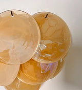 Murano-Style Wall Lamp | 10 Alabaster Gold Disc Glass | Set of 2