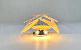 Murano-Style Wall Lamp | 10 Alabaster Gold Disc Glass | Set of 2