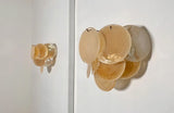 Murano-Style Wall Lamp | 10 Alabaster Gold Disc Glass | Set of 2