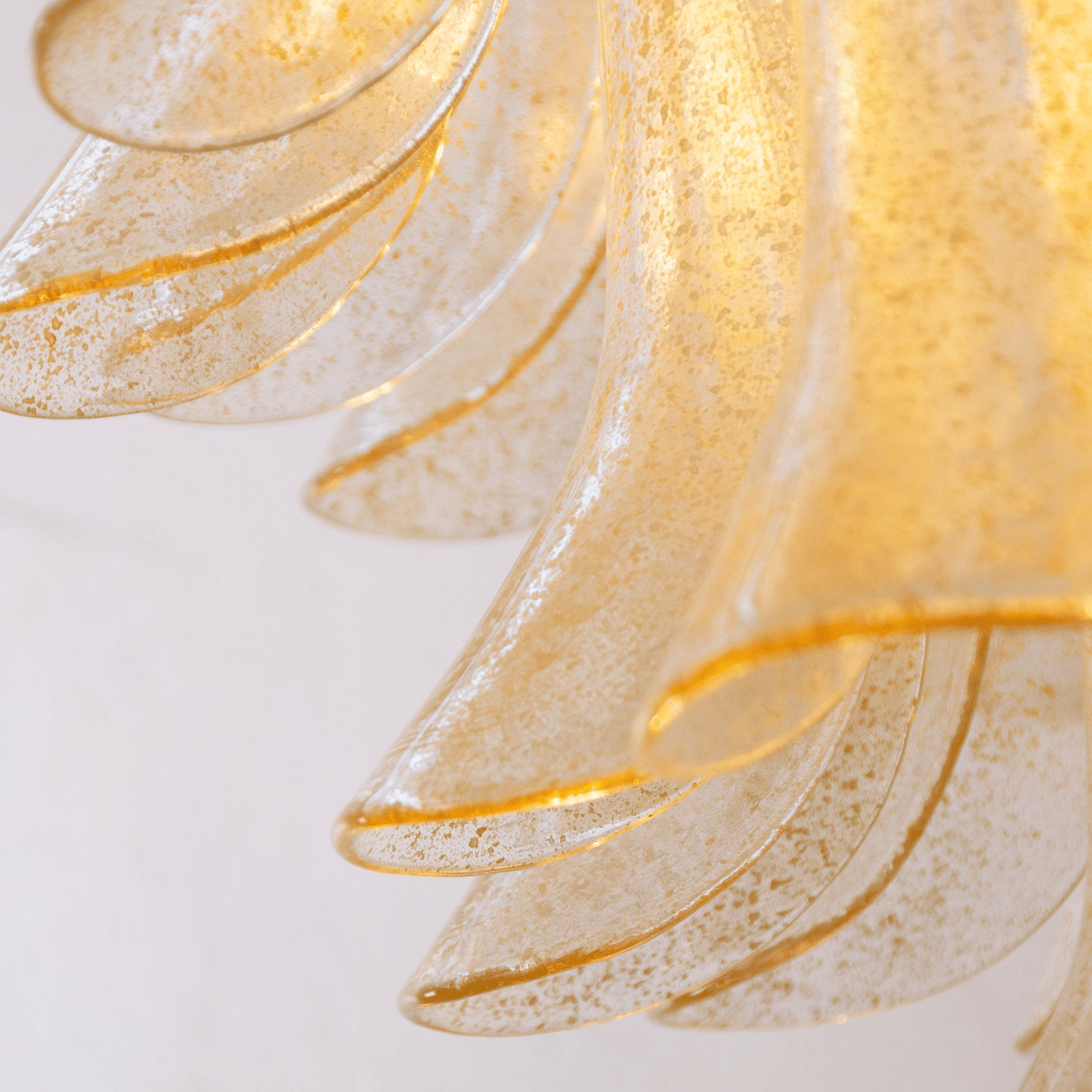 Glass Amber Lily Chandelier