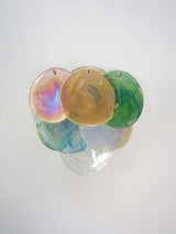 Murano-Style Wall Lamp | 10 Multicolour Disc Glass | Set of 2