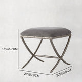 Hand Forged Metal X-base Stool