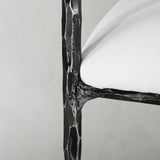 Hand-Forged Metal Curved Chair