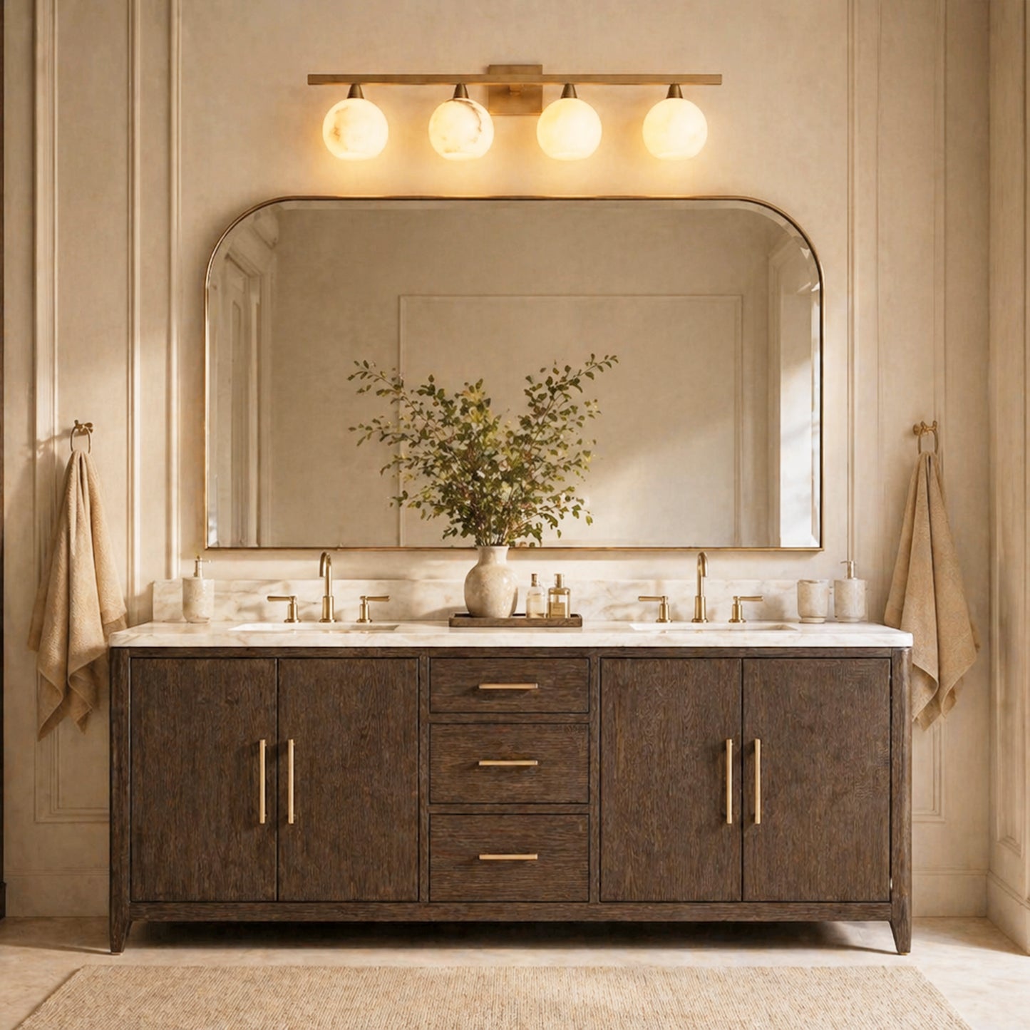 Arica Alabaster 4-Light Sconce