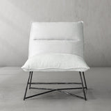 Hand-Forged Metal Fabric Lounge Chair