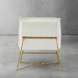 Hand-Forged Metal Fabric Lounge Chair