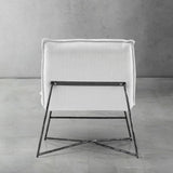 Hand-Forged Metal Fabric Lounge Chair