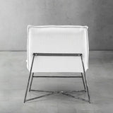 Hand-Forged Metal Fabric Lounge Chair