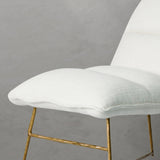 Hand-Forged Metal Fabric Lounge Chair
