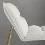 Hand-Forged Metal Fabric Lounge Chair