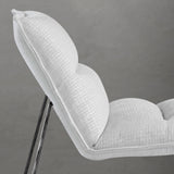 Hand-Forged Metal Fabric Lounge Chair