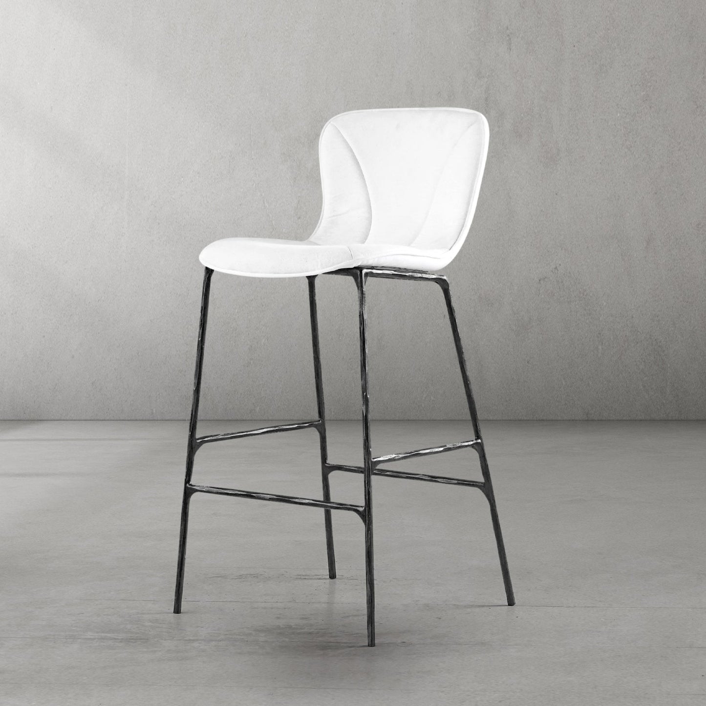 Hand Forged Metal Modern Bar Chair