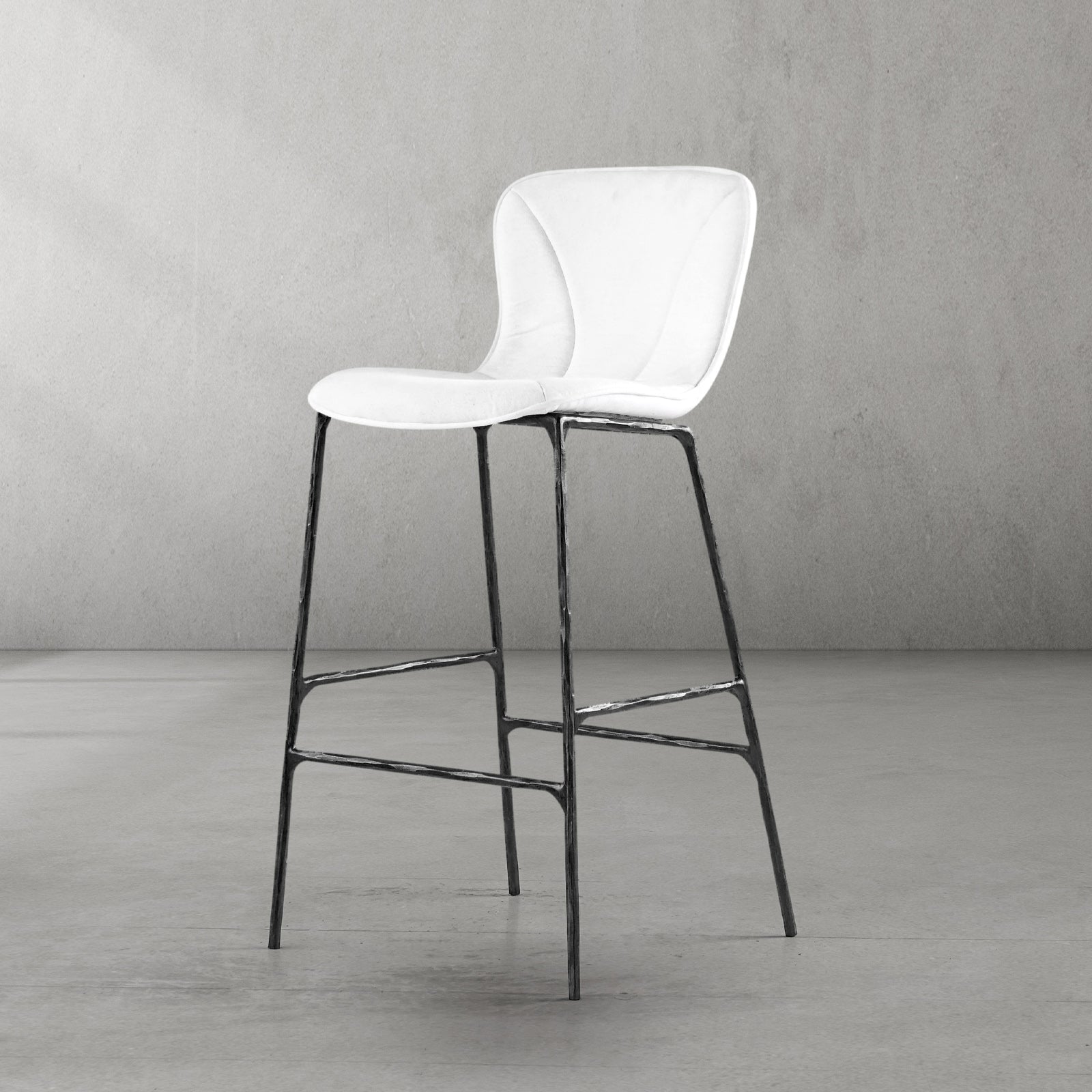 Hand Forged Metal Modern Bar Chair