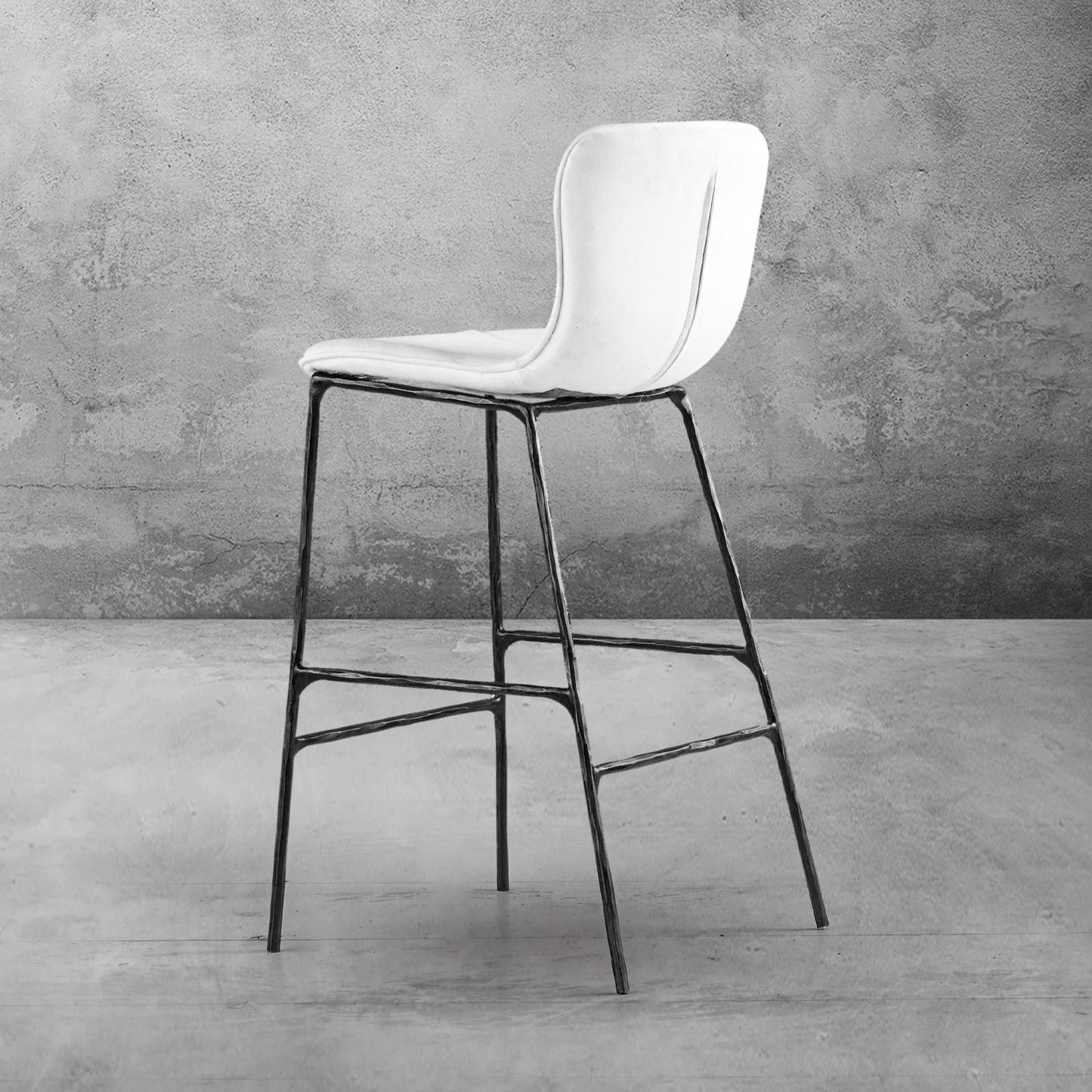 Hand Forged Metal Modern Bar Chair