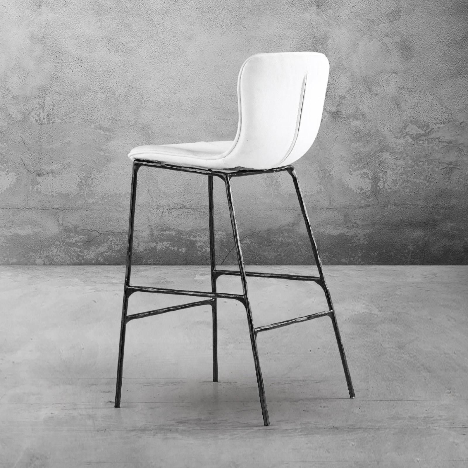 Hand Forged Metal Modern Bar Chair