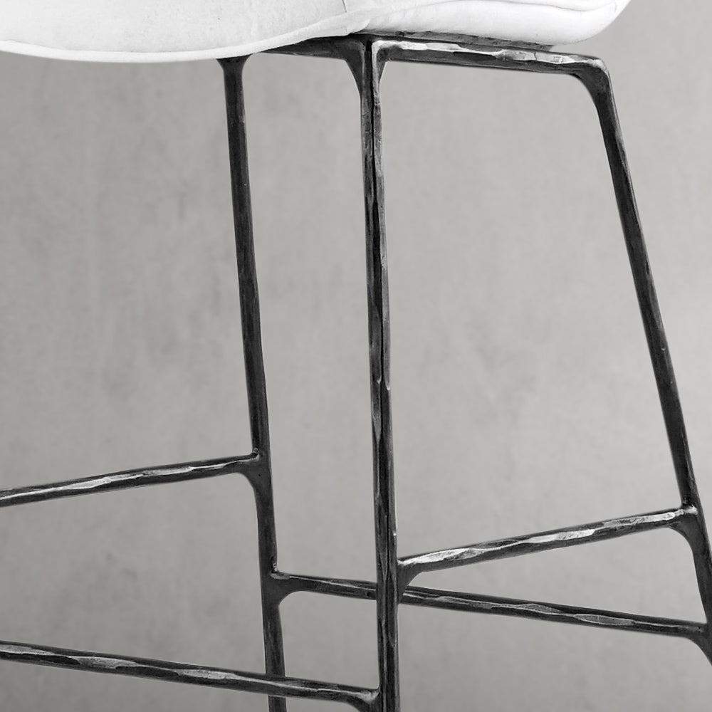 Hand Forged Metal Modern Bar Chair