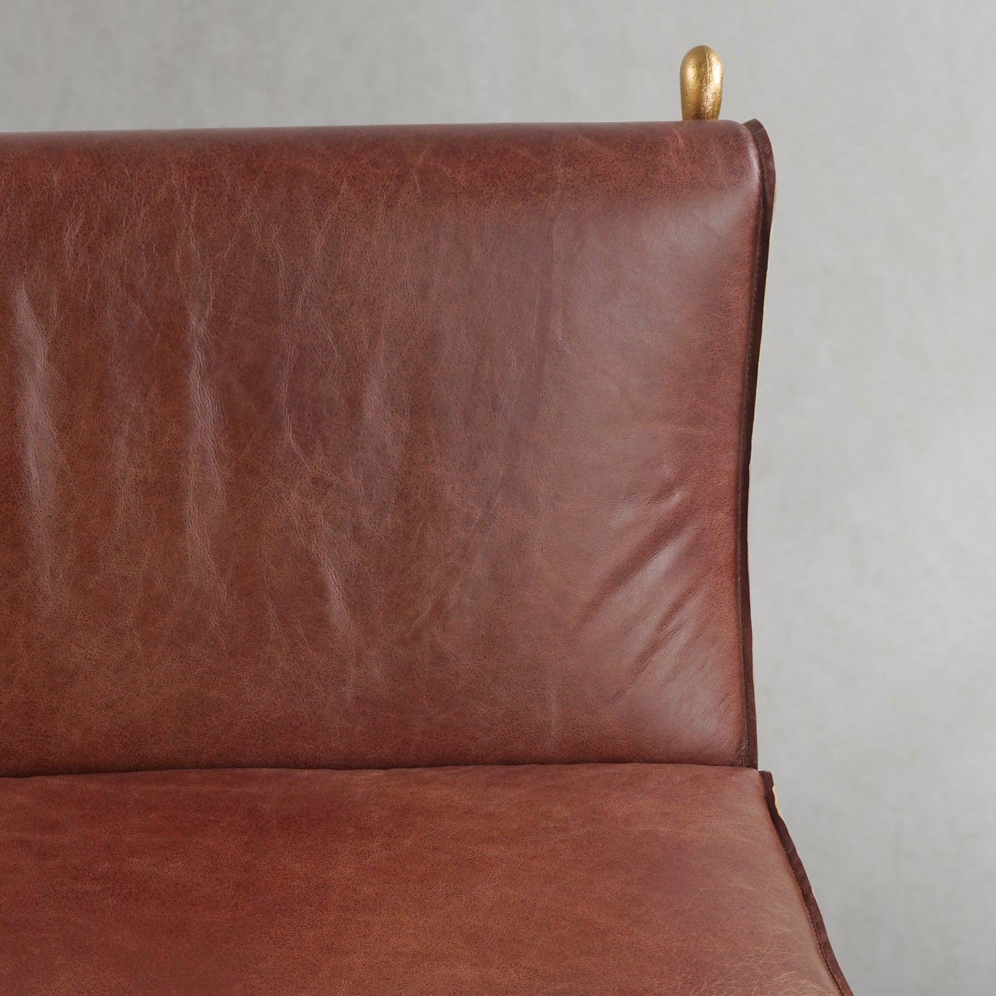 Hand Forged Metal Vintage Leather Lounge Chair