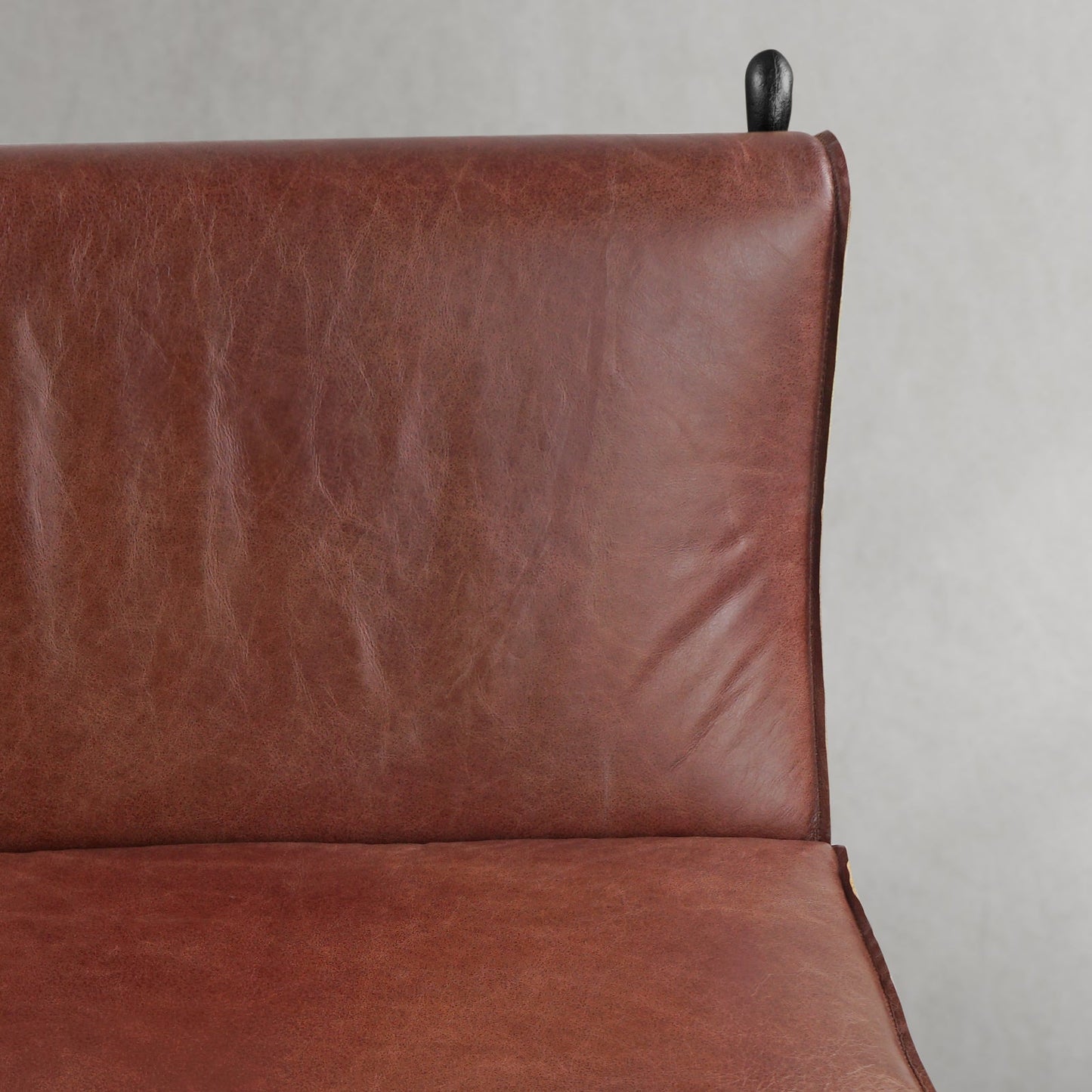 Hand Forged Metal Vintage Leather Lounge Chair