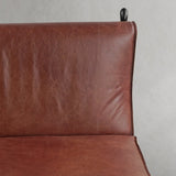 Hand Forged Metal Vintage Leather Lounge Chair