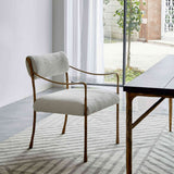 Hand Forged Metal Retro Copper Iron Frame Dining Chair