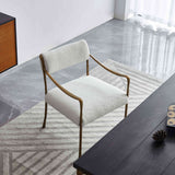 Hand Forged Metal Retro Copper Iron Frame Dining Chair