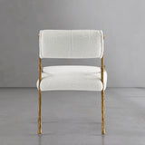 Hand Forged Metal Retro Copper Iron Frame Armless Dining Chair