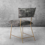 Hand-Forged Metal Cartier Armless Dining Chair