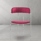 Hand Forged Metal Vintage Armrest Dining Chair