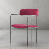 Hand Forged Metal Vintage Armrest Bar Chair