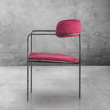 Hand Forged Metal Vintage Armrest Dining Chair