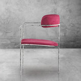 Hand Forged Metal Vintage Armrest Bar Chair