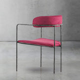 Hand Forged Metal Vintage Armrest Dining Chair