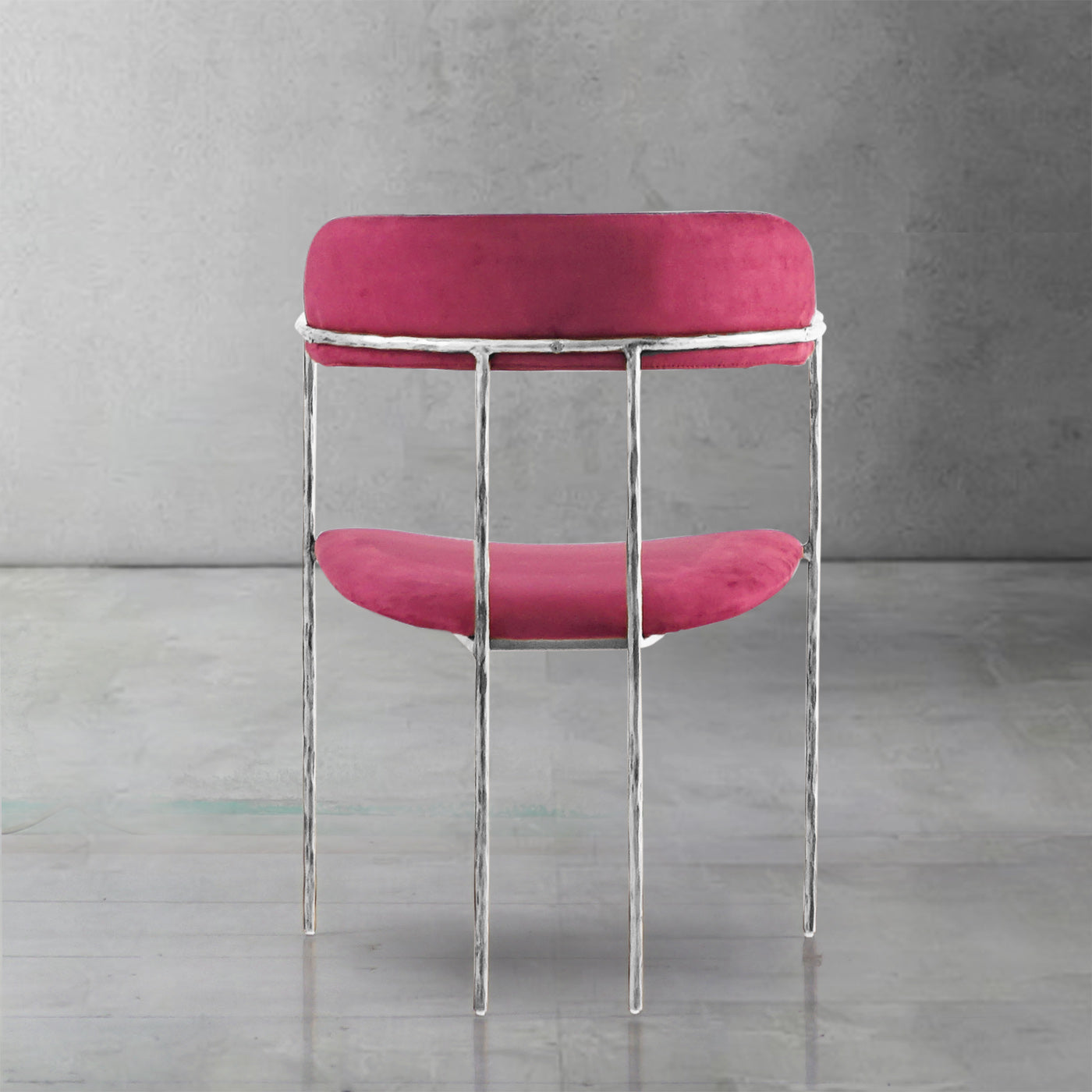 Hand Forged Metal Vintage Armrest Dining Chair