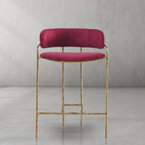 Hand Forged Metal Vintage Armrest Bar Chair