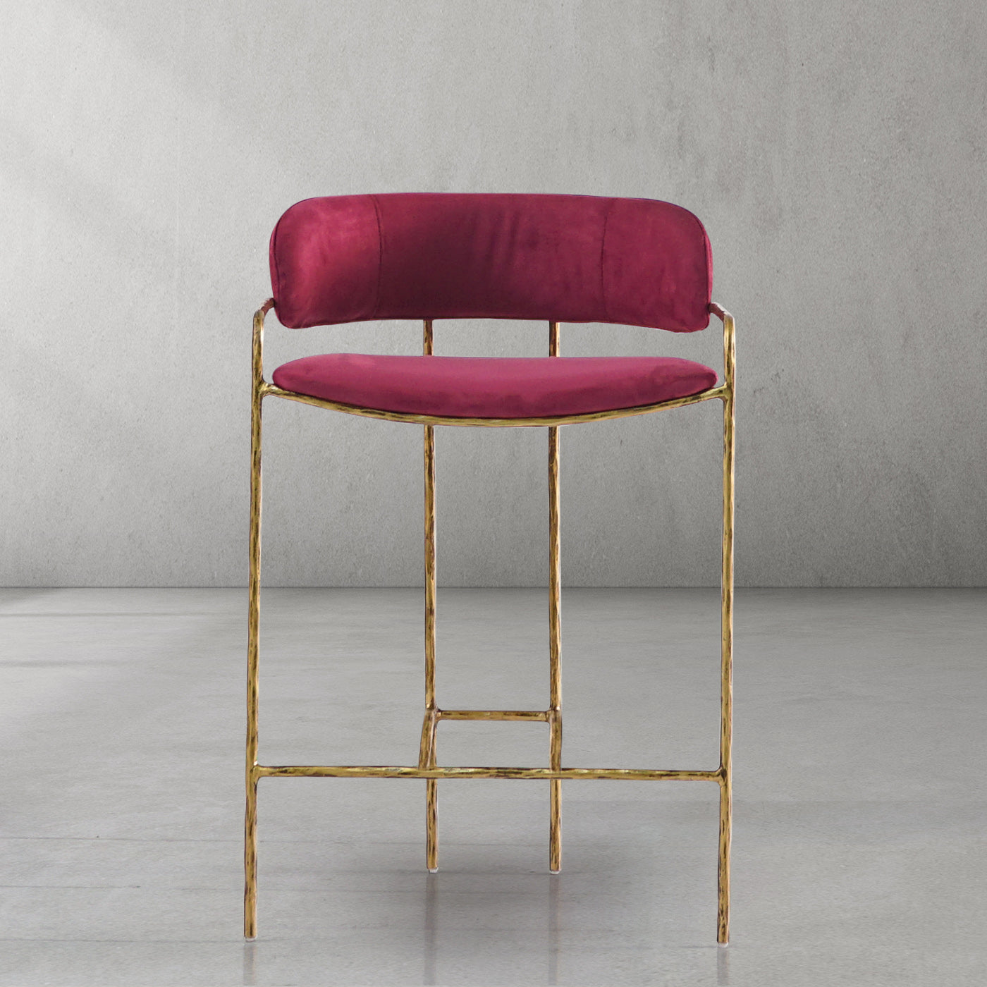 Hand Forged Metal Vintage Armrest Bar Chair