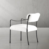 Hand Forged Metal Retro Copper Iron Frame Dining Chair