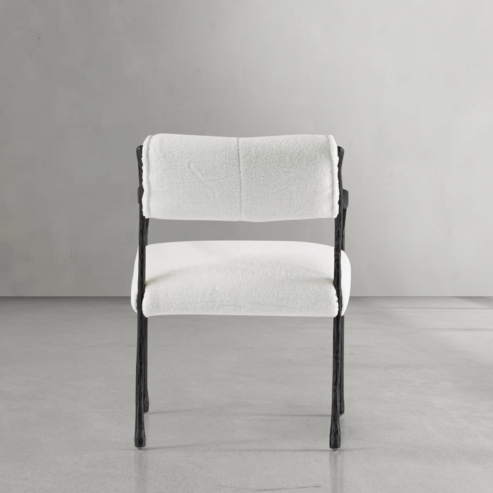 Hand Forged Metal Retro Copper Iron Frame Dining Chair