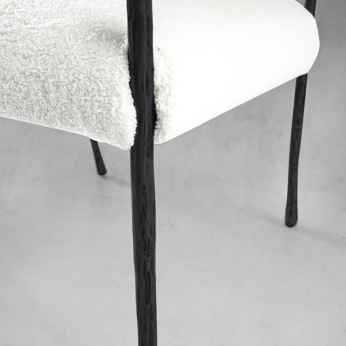 Hand Forged Metal Retro Copper Iron Frame Dining Chair