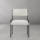 Hand Forged Metal Retro Copper Iron Frame Armless Dining Chair