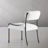 Hand Forged Metal Retro Copper Iron Frame Armless Dining Chair