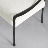 Hand Forged Metal Retro Copper Iron Frame Armless Dining Chair