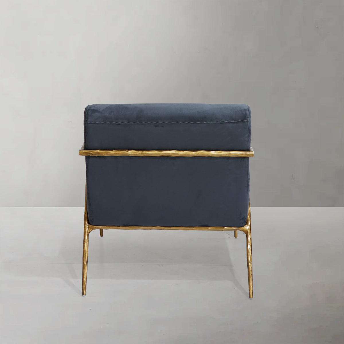 Hand Forged Metal Retro Silver Iron Frame Track Armchair