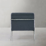 Hand Forged Metal Retro Silver Iron Frame Track Armchair
