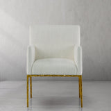 Hand Forged Metal Track Fabric Lounge Armchair