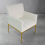 Hand Forged Metal Track Fabric Lounge Armchair