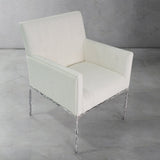Hand Forged Metal Track Fabric Lounge Armchair