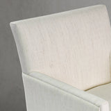Hand Forged Metal Track Fabric Lounge Armchair