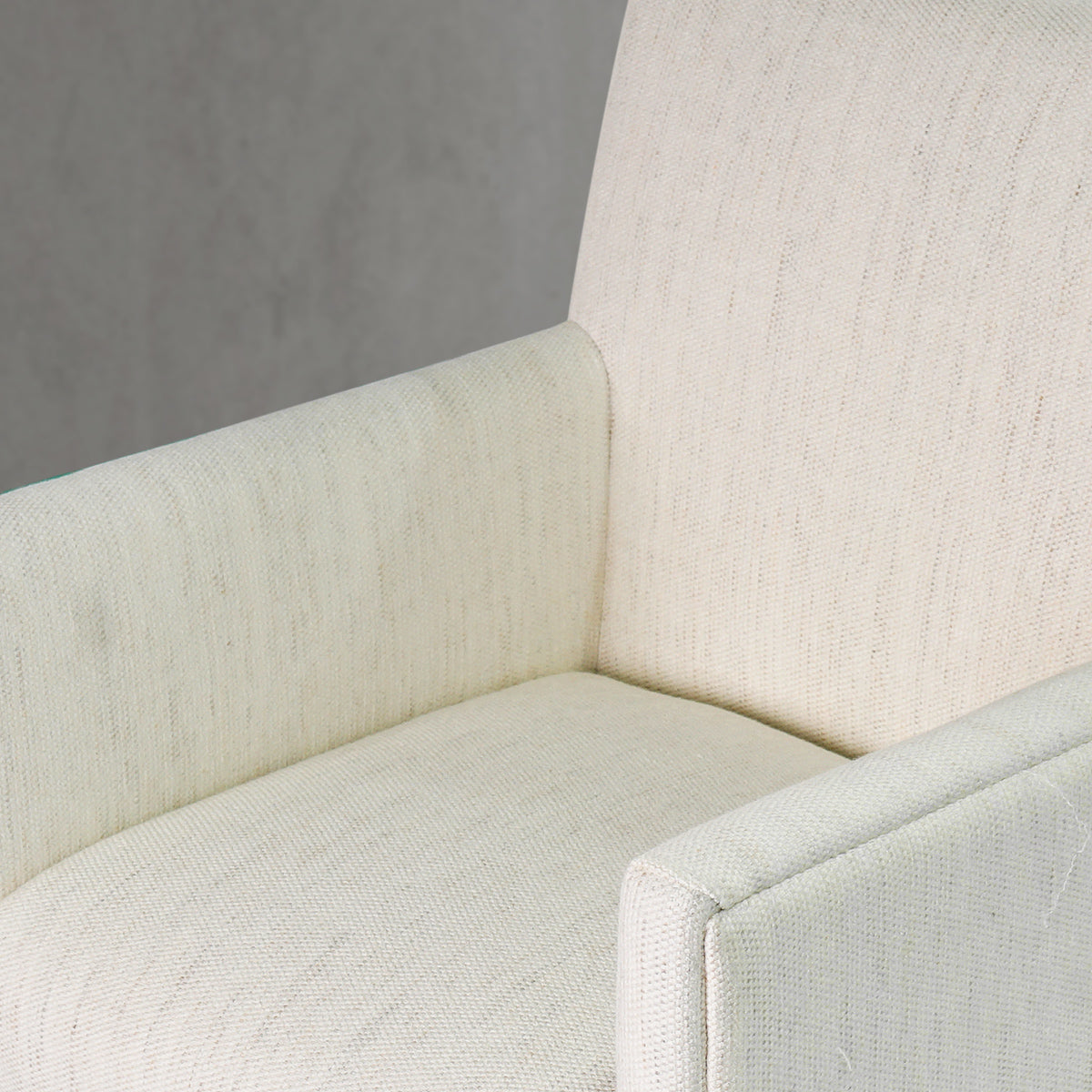 Hand Forged Metal Track Fabric Lounge Armchair